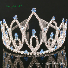 Пользовательские простой дизайн короны горный хрусталь Tiara Crystal Crowns